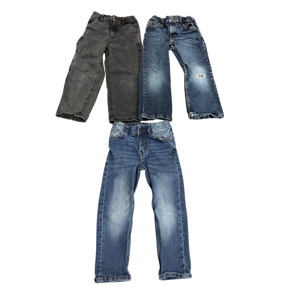 Boys Jeans Lot Size 4T OshKosh Levi's Straight Denim Pants Bundle Kids